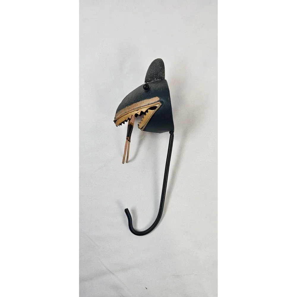 Whimsical Shark Wall Hook Metal Coat Hat Towel Hook Nautical Beach Decor 10